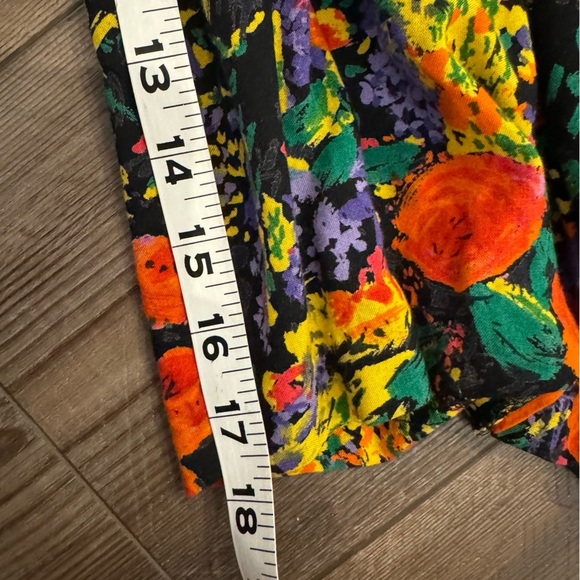 Adrian Jordan Vintage Floral Colorful Wide Leg Pants - Picture 12 of 13